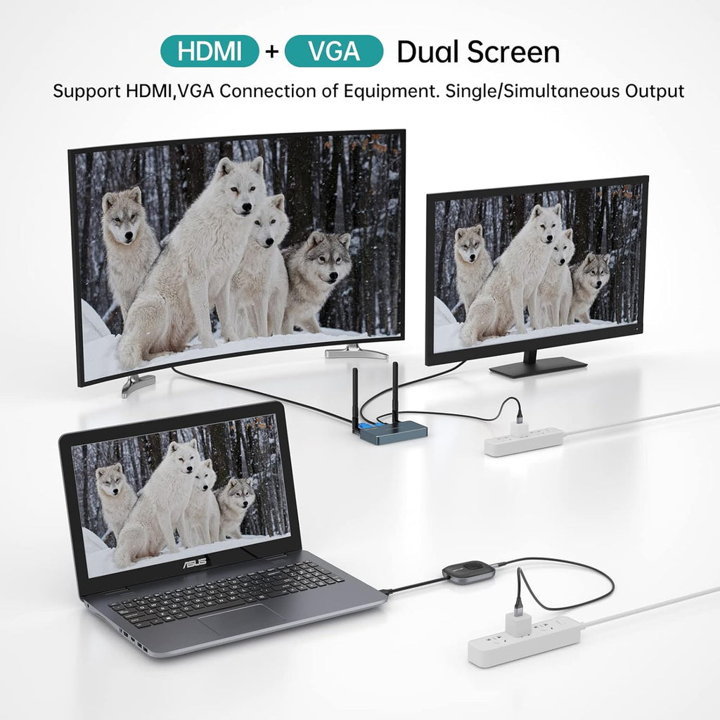 Wireless HDMI Transmitter and Receiver, Aluminum Alloy HDMI Extender Kit N347