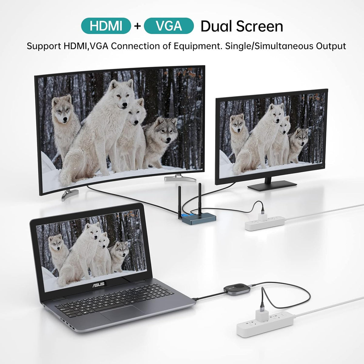 Wireless HDMI Transmitter and Receiver, Aluminum Alloy HDMI Extender Kit N347