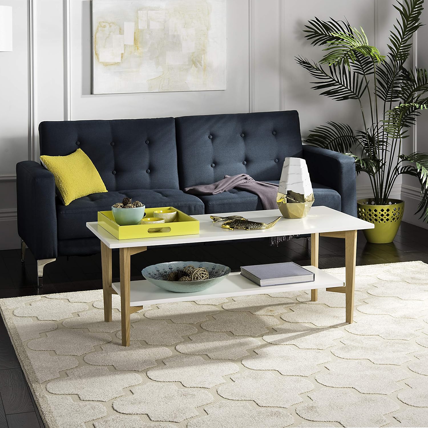 White and Natural Coffee Table E247438