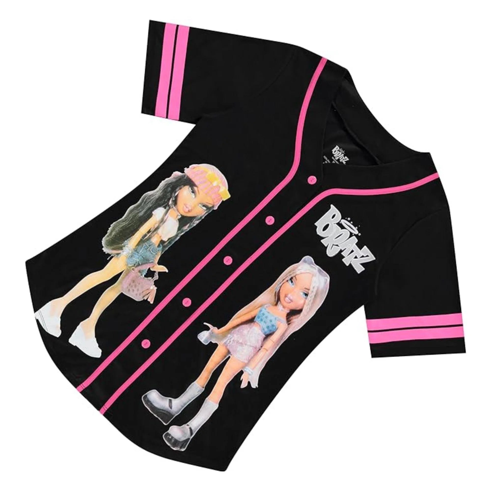 Black White Ladies Baseball Jersey N3219