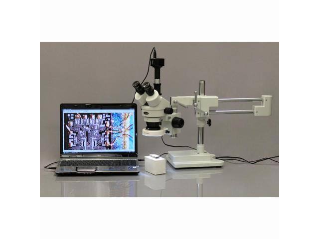 Trinocular Stereo Zoom Microscope, 3.5X-90X Magnification H675