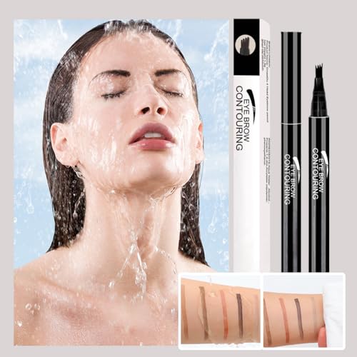 2PCS Microblading Eyebrow Pen 4 Fork Tip Waterproof I9695
