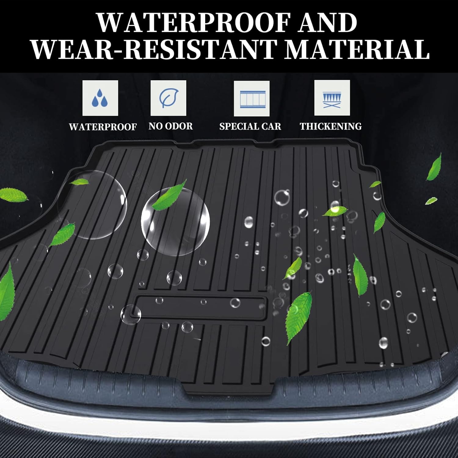 Black TPO Waterproof Rear Cargo Tray Pack of 2 W9348