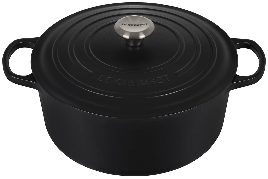 Enameled Cast Iron Round Dutch Oven, 7.25 qt., Licorice N57422
