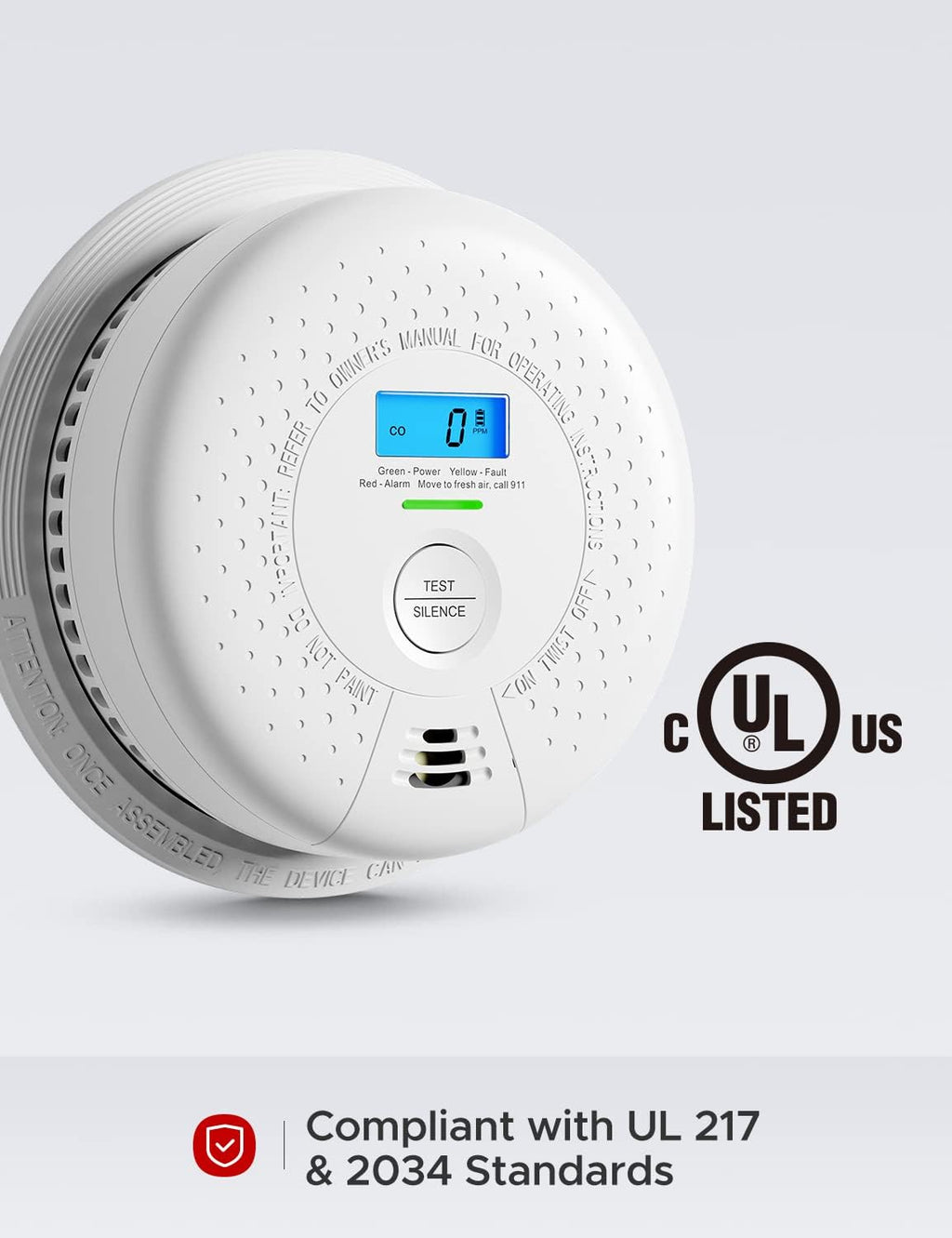 Smoke and Carbon Monoxide Detector with LCD Display, Dual Sensor, Pack of 2 P769763