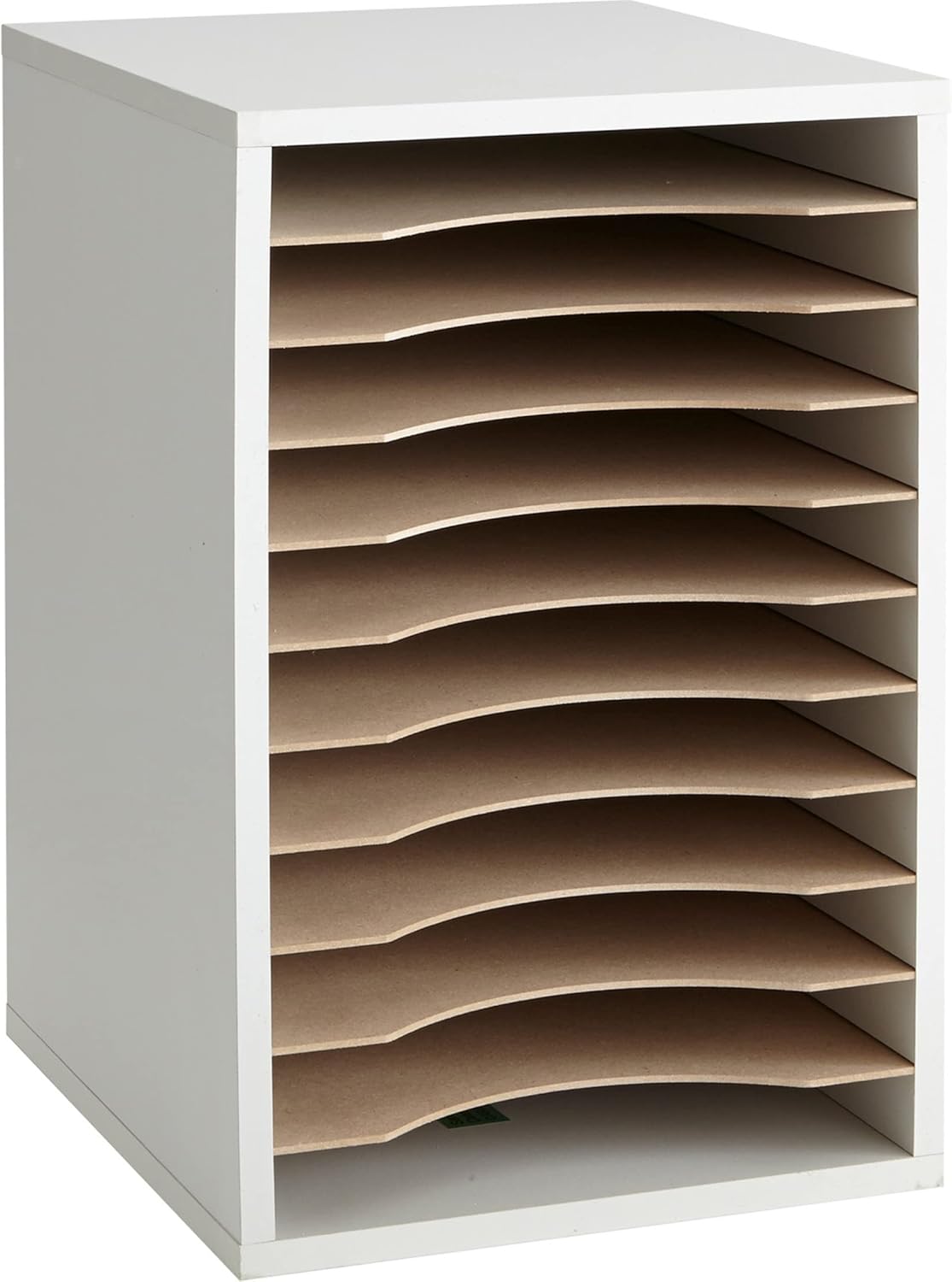Vertical Desktop Sorter, 11 Compartment, Medium Oak, Pack of 2 I9009
