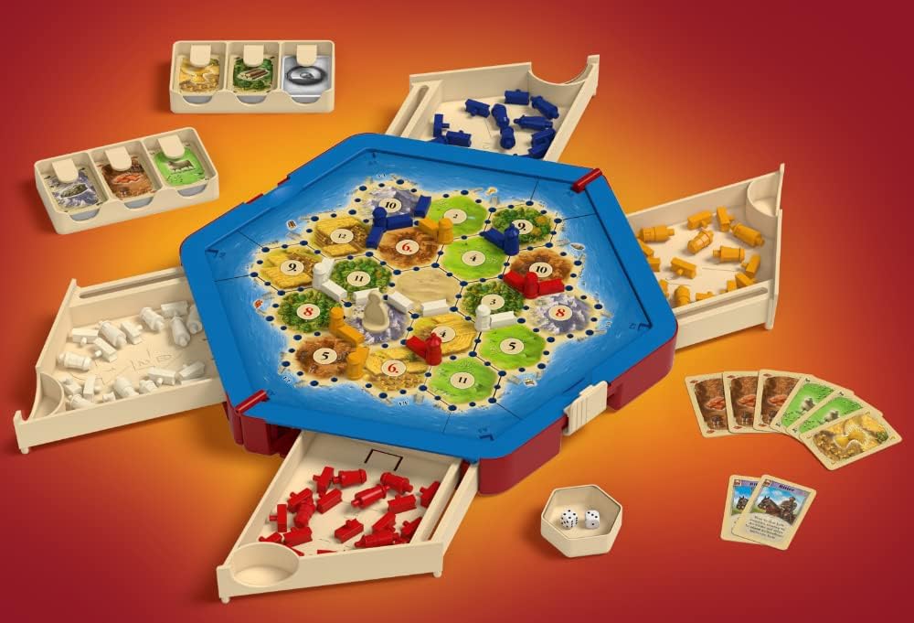 CATAN Board Game Traveler Edition, 3 to 4 players, 60 minutes, Pack of 2 U591348