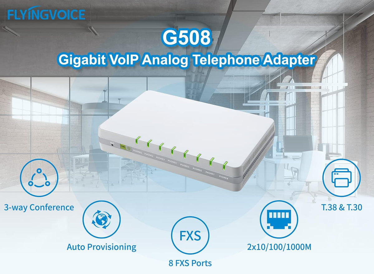 8 Ports Analog Telephone Adapter VoIP Adapter A4341