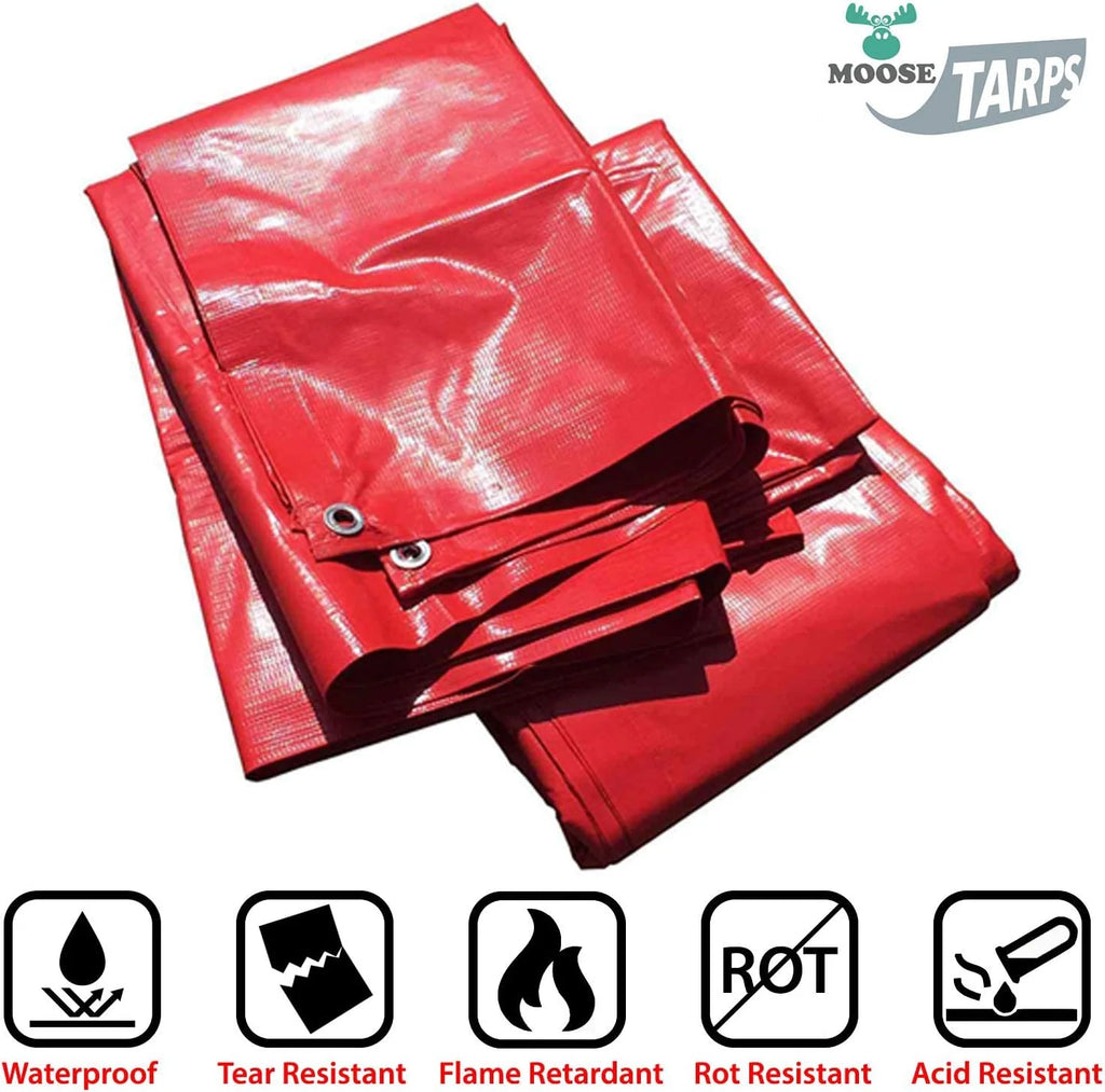 20 x 20 Feet Red Waterproof PVC Vinyl Tent Tarp S325680