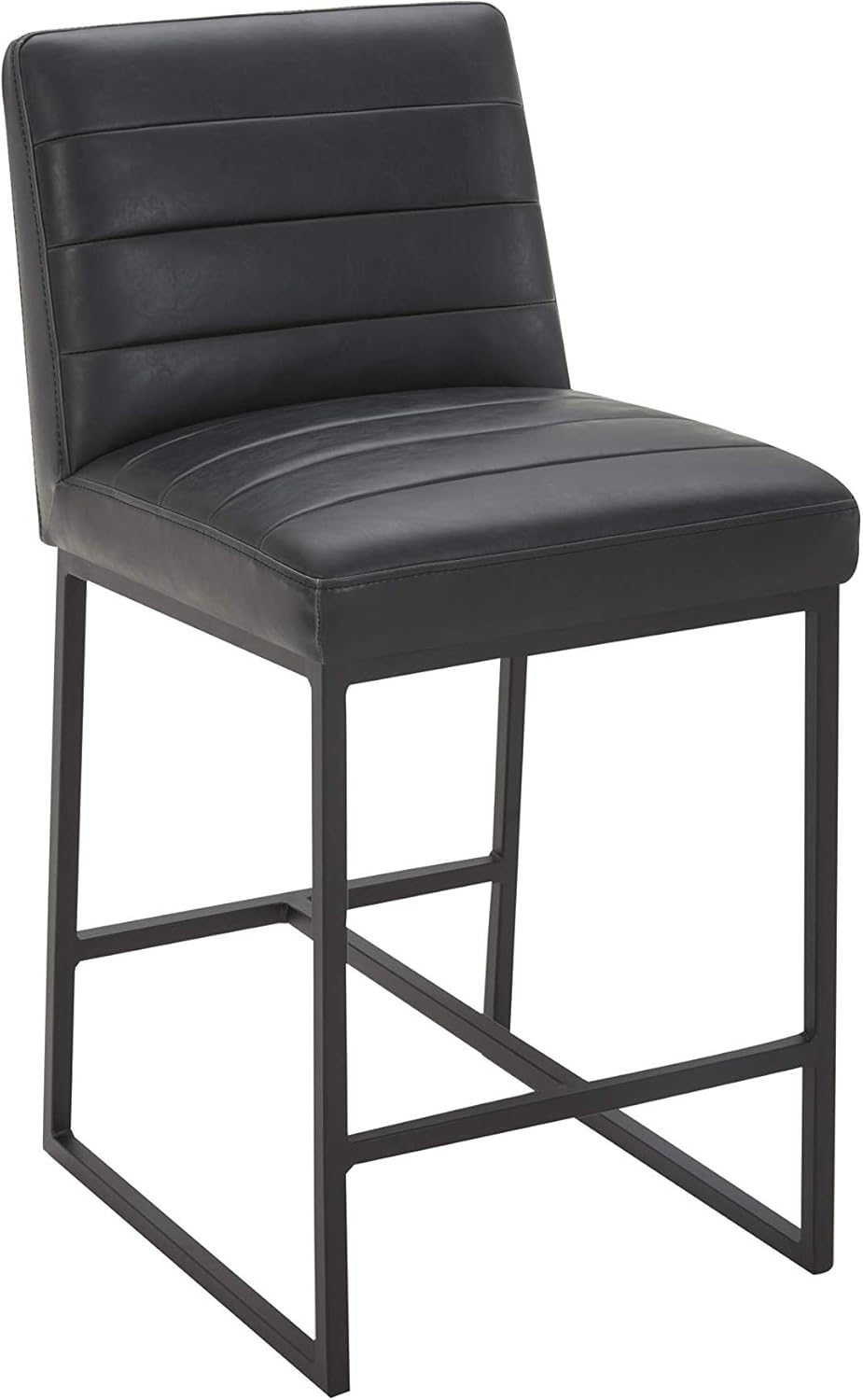Dark Brown Faux Leather Counter-Height Stool Q7539