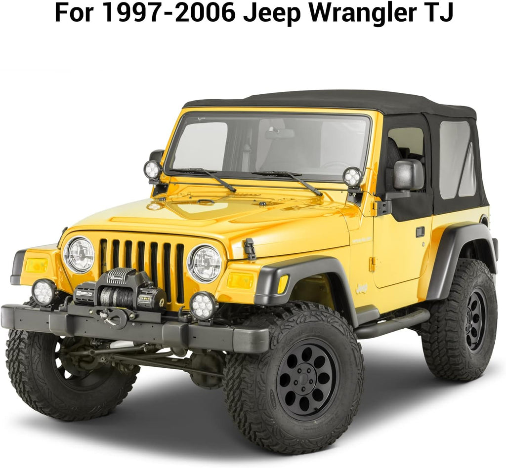 Windshield Sun Shade Sun Visor for Jeep Wrangler TJ, 6PCs Pack of 2 X78003