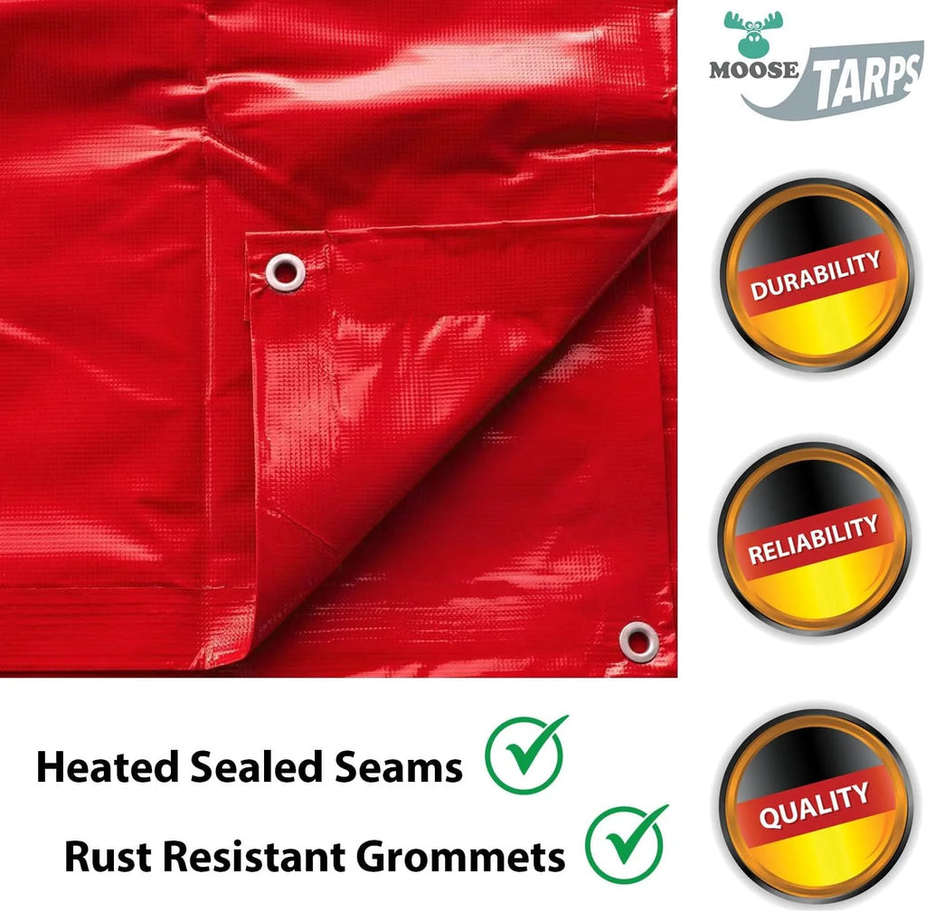 20 x 20 Feet Red Waterproof PVC Vinyl Tent Tarp S325680