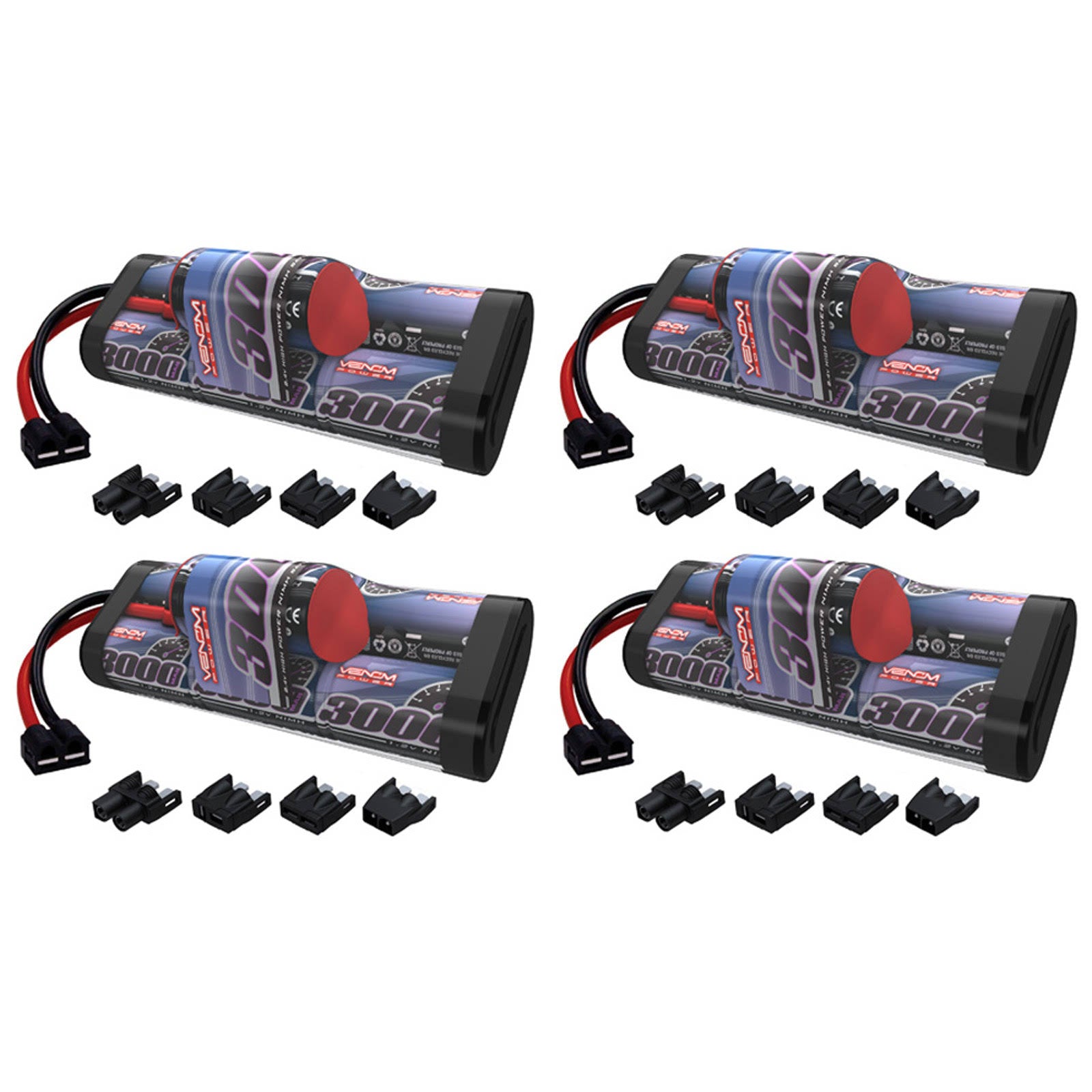 8.4V 3000mAh 7 Cell NiMH Battery X4 Packs D446272