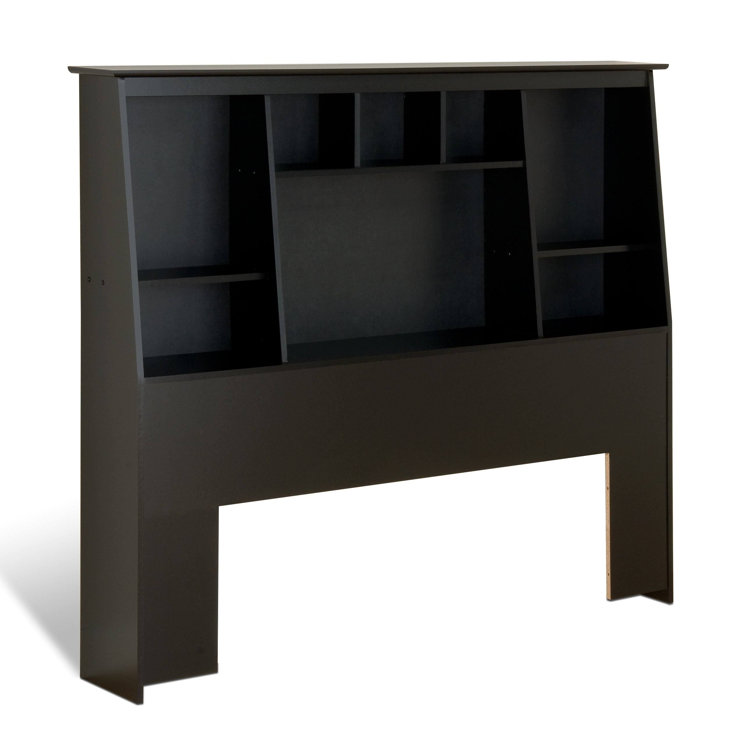 Black Full/Queen Bookcase Headboard Y857