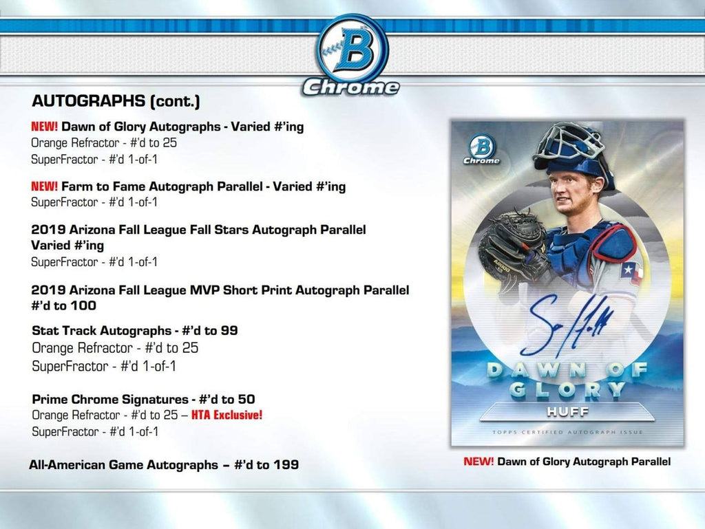 2020 Bowman Chrome Baseball Choice HTA Box P412236