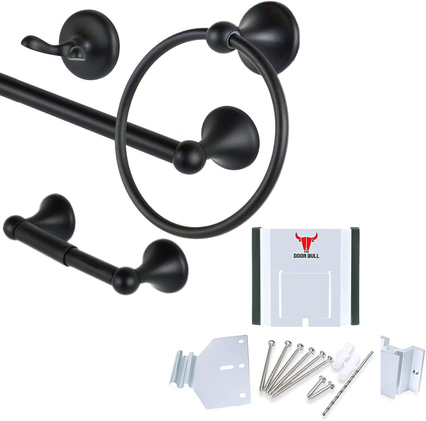 Door Barricade Lock Security Device, 24’’ Towel Bar, Pack of 2 T6590