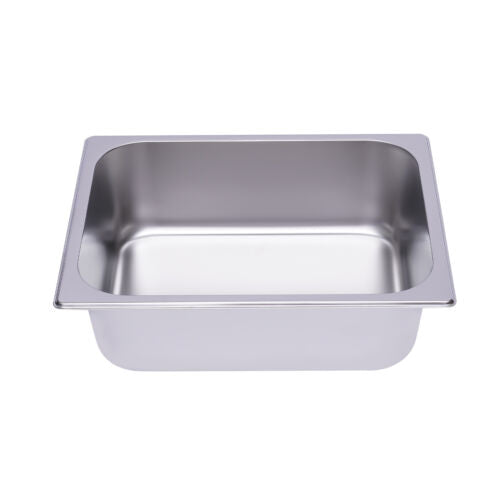 6Pcs 1/2 Size 4" Deep Silver Stainless Steel Steam Table Pans U5842