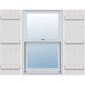 Rustic Four Board Joined Board-n-Batten Faux Wood Shutters (Per Pair) Y9585