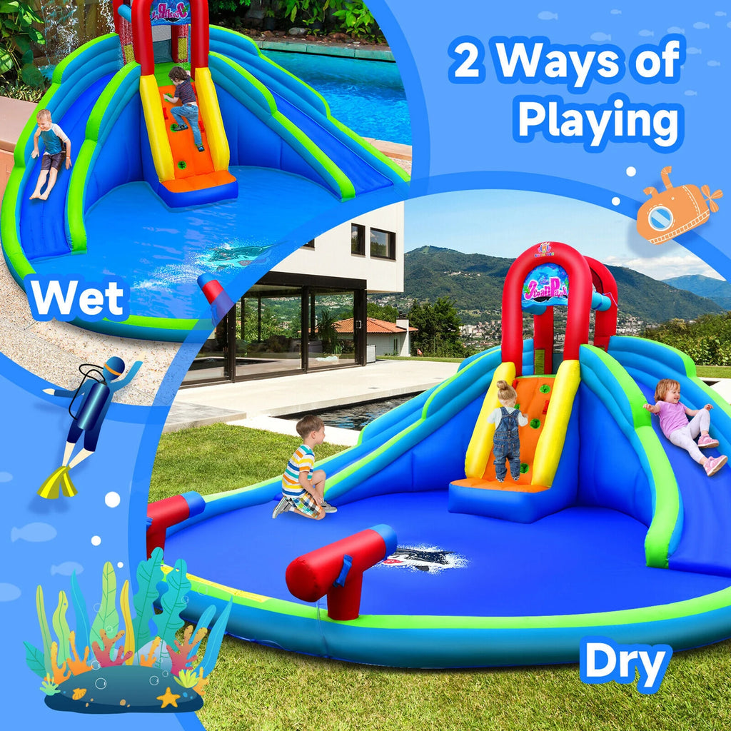 Inflatable Waterslide Bounce House with Handrail N475