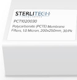 1.0 Micron Polycarbonate Membrane Filters 200 x 250 mm, 30/pk F3271