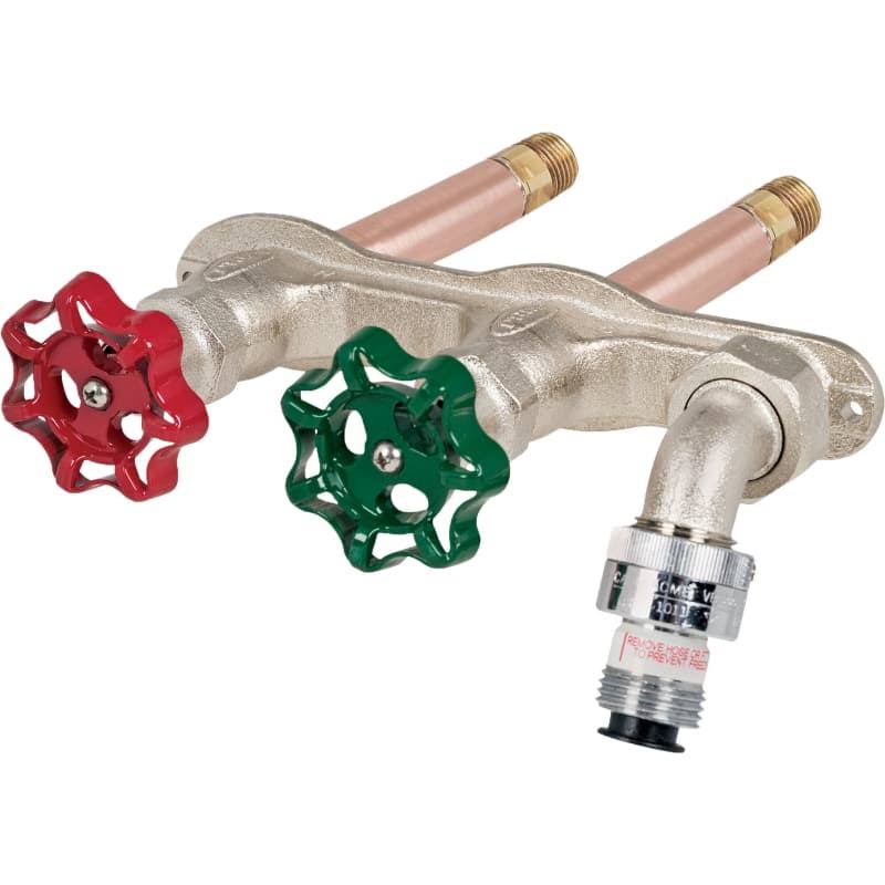 6-Inch Hot and Cold Mixing Hydrant with 1/2-Inch MPT and 1/2-Inch SWT J756
