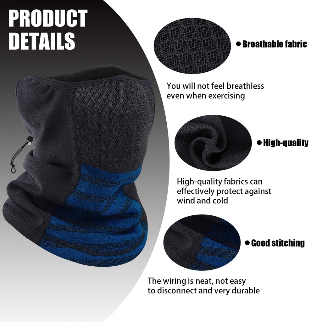 2 Pack Ski Mask Balaclava Neck Gaiter Dark Gray & Blue E71769
