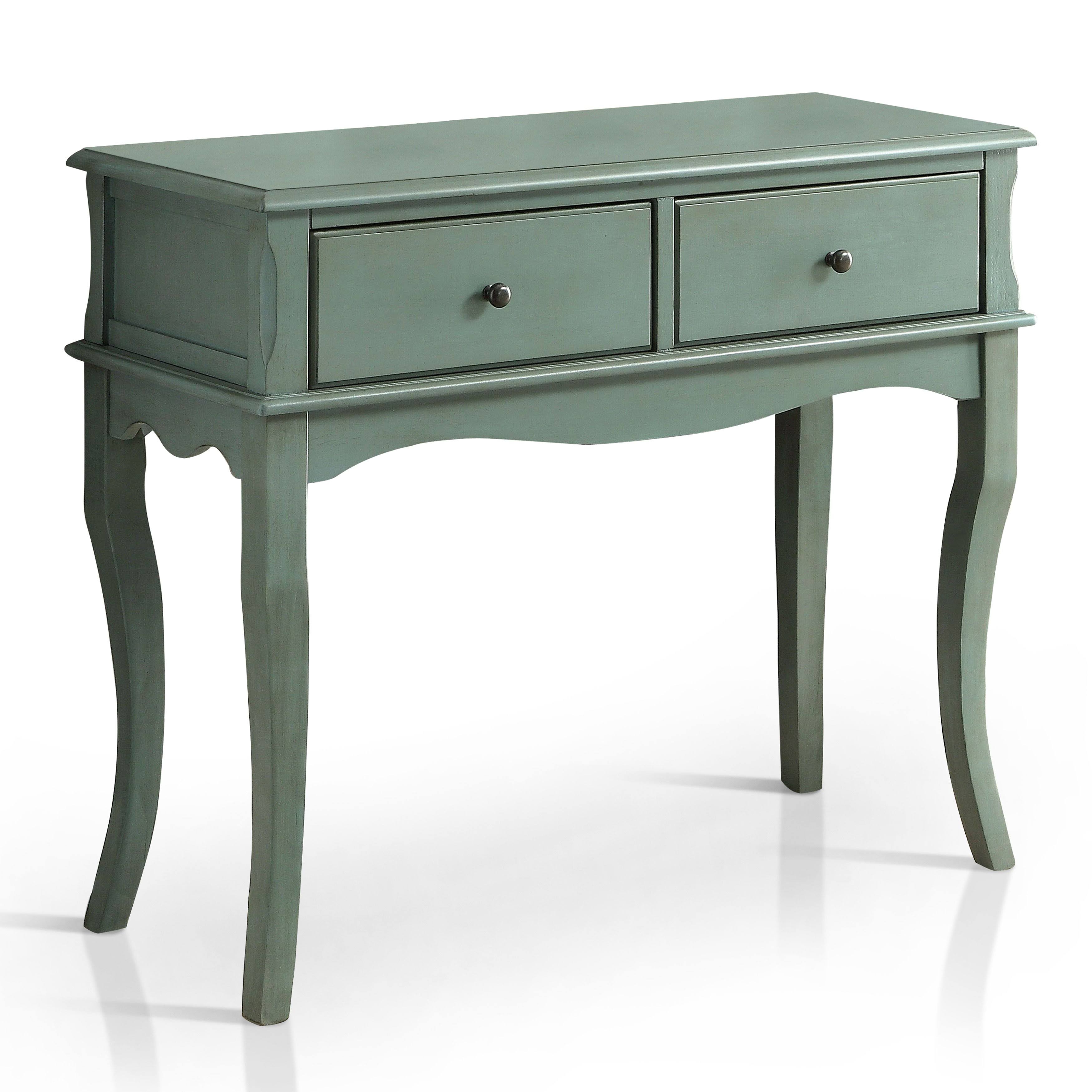 Antique Teal 2 Drawer Cabinet Y459386