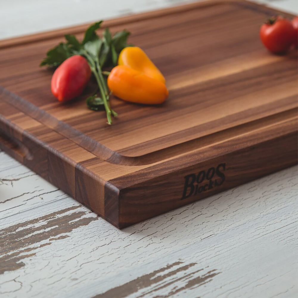 Walnut Wood 21 Inch Reversible Carving Board & 3 Piece Care Set Z7935