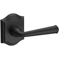 Satin Black Passage Lever with Latch and Strike N556