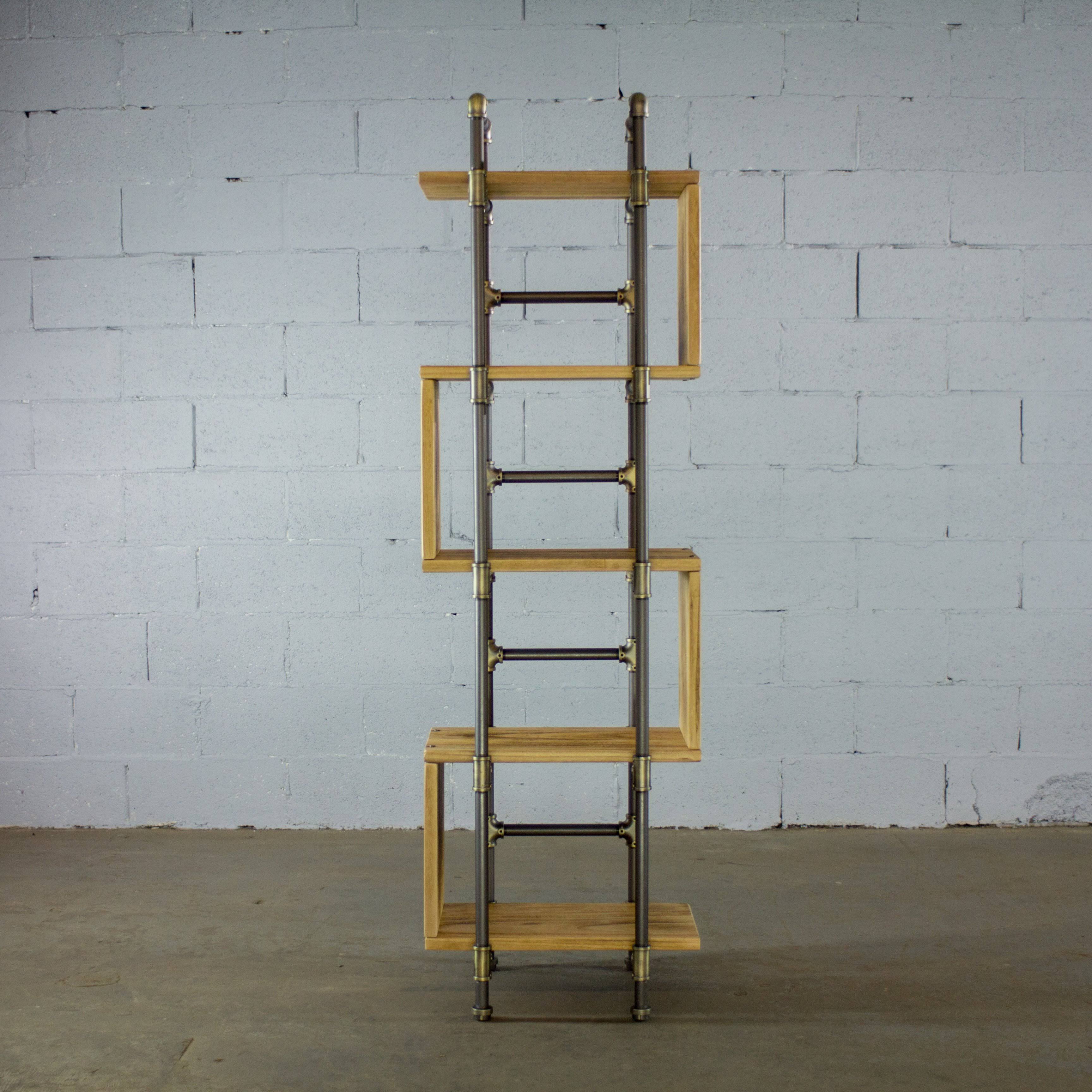 Modern Industrial Etagere Bookcase Display Y1483