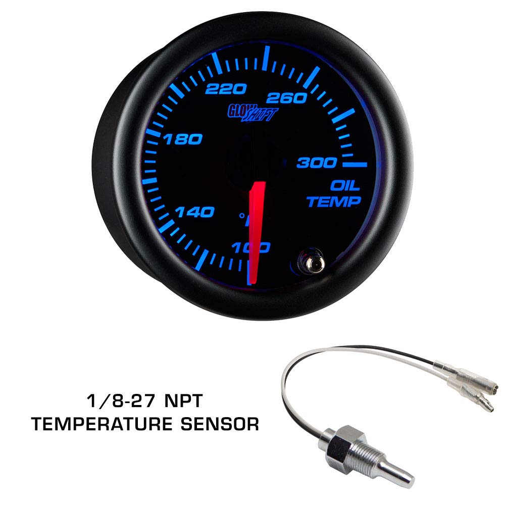 Tinted 7 Color 30 PSI Boost/Vacuum, 100 PSI Oil Pressure & Oil Temperature Gauges, Black Triple Pillar Pod H908769