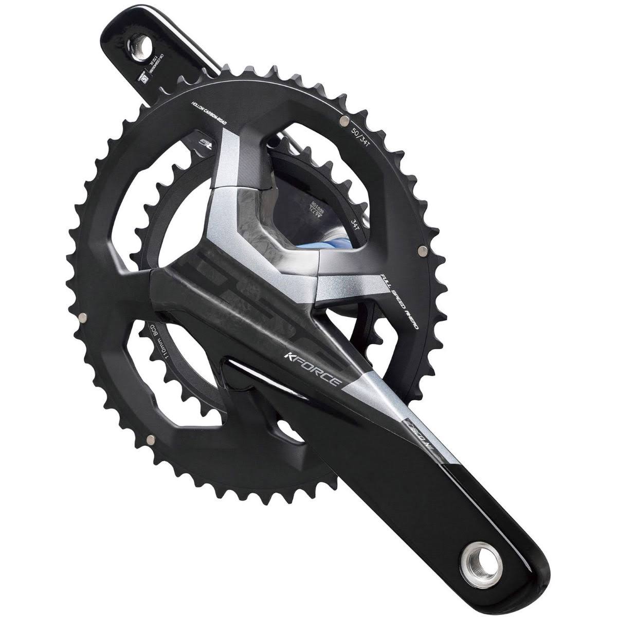 Black-Silver Carbon Chainset T132