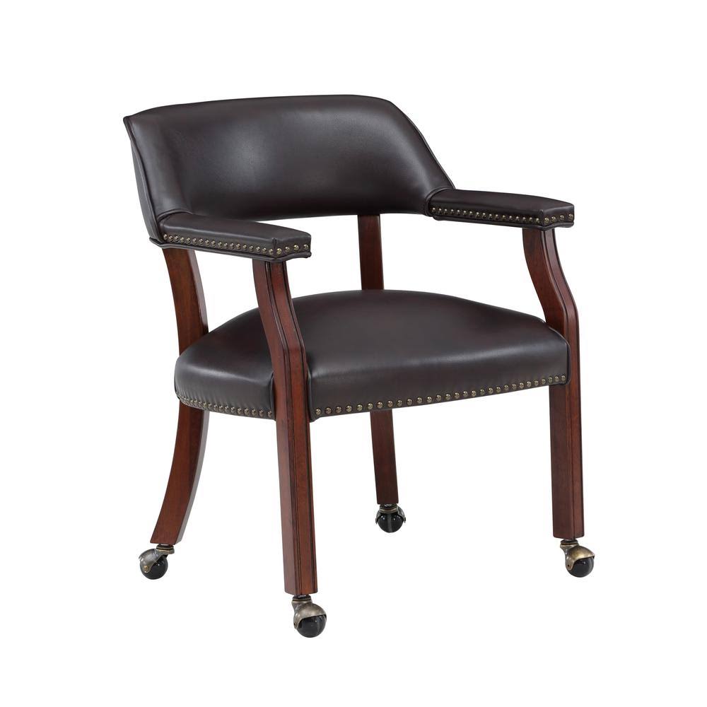 Burnished Brown Caster Game Chair P533