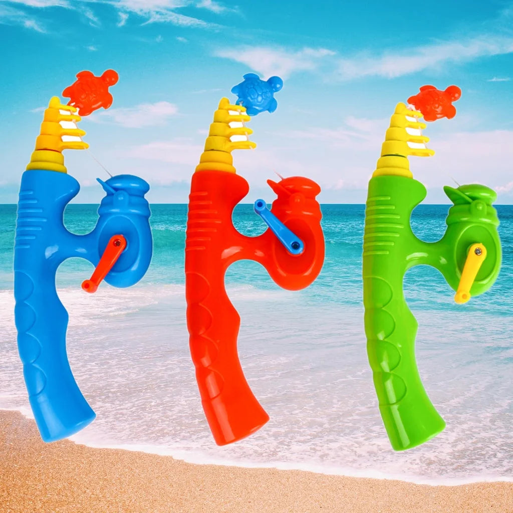 6 Pcs Stretchable Fishing Pole Toy Bath Toy Flexible Magnetic Kids Fishing Rod B290944