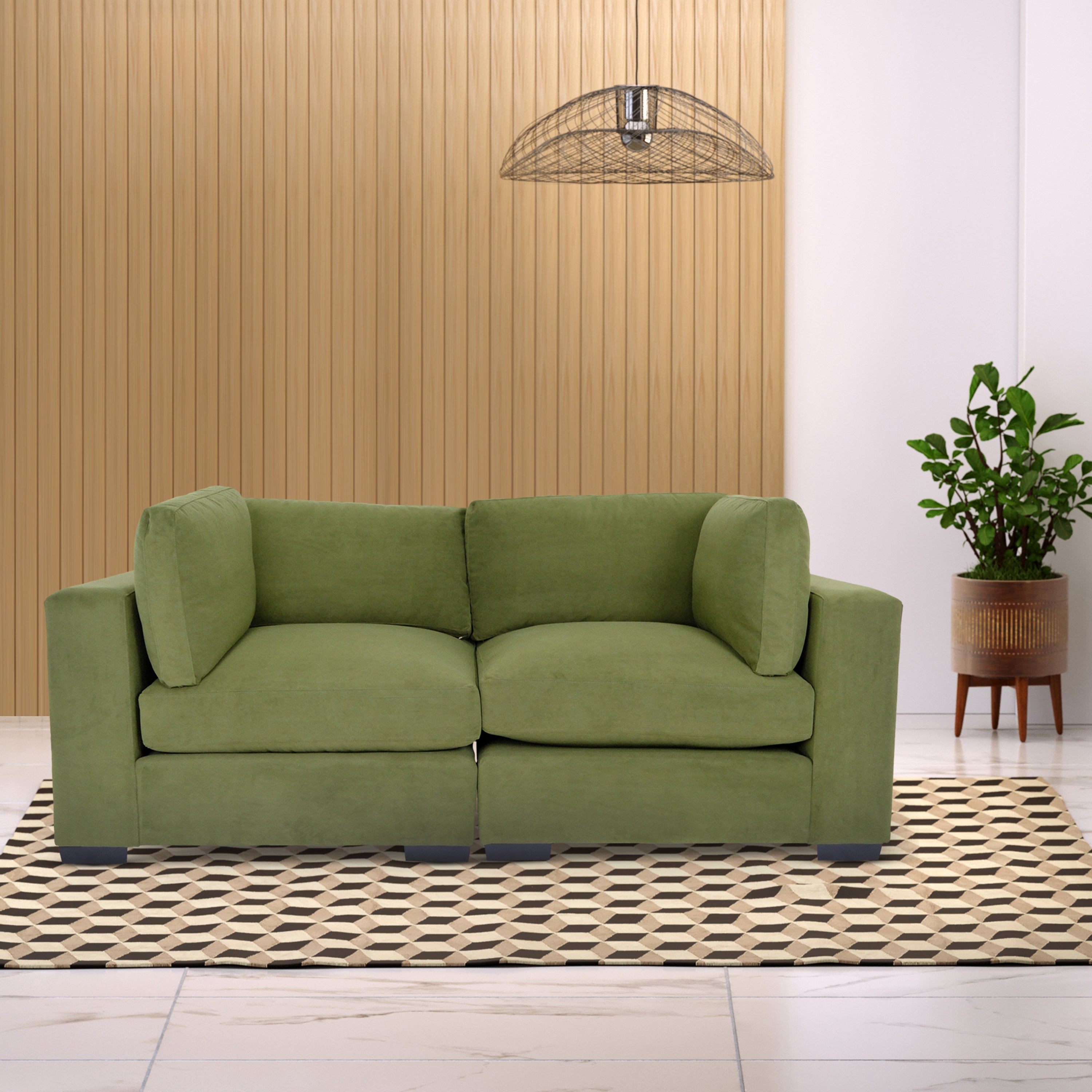Forest Green Loveseat Sofa I319