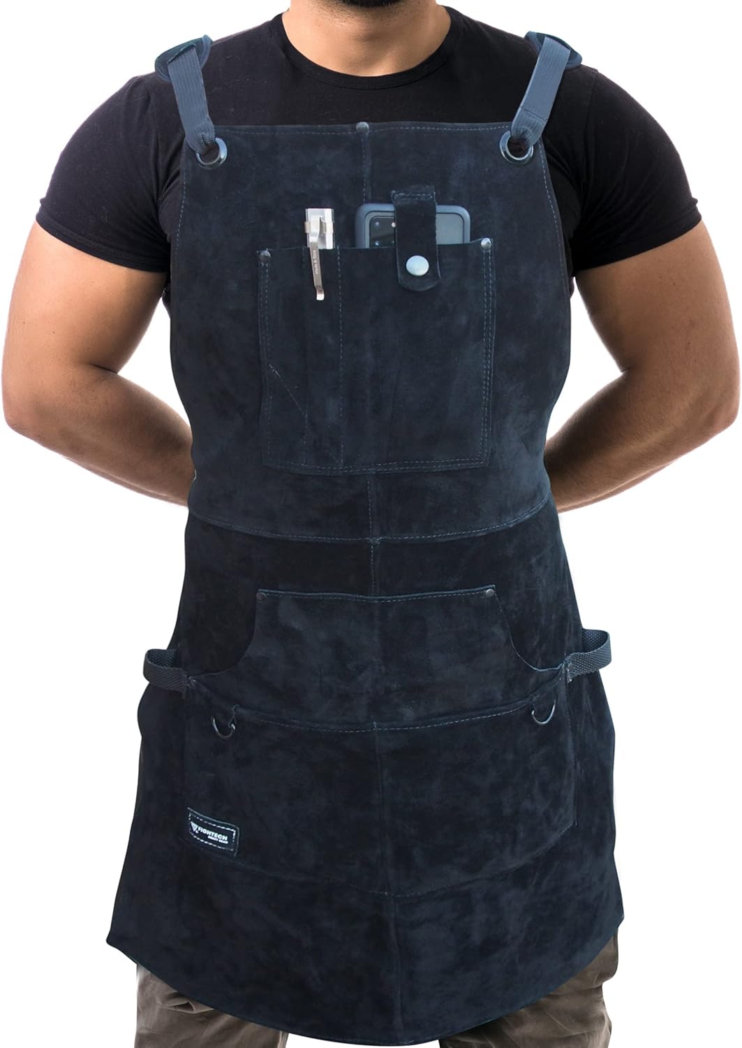 Leather Work Apron with Tool Pockets, Adjustable Pack of 2 E91558