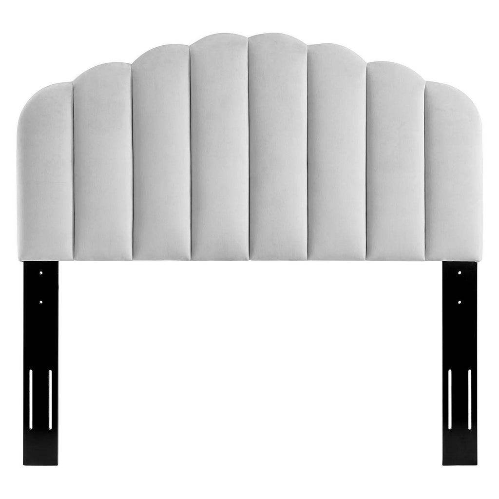 Light Grey Velvet Full/Queen Size Headboard O322