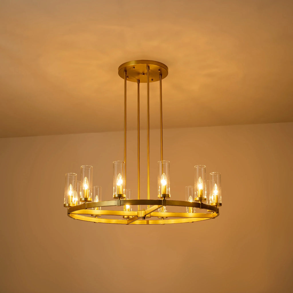 12-Light Dimmable Industrial Chandelier A982578