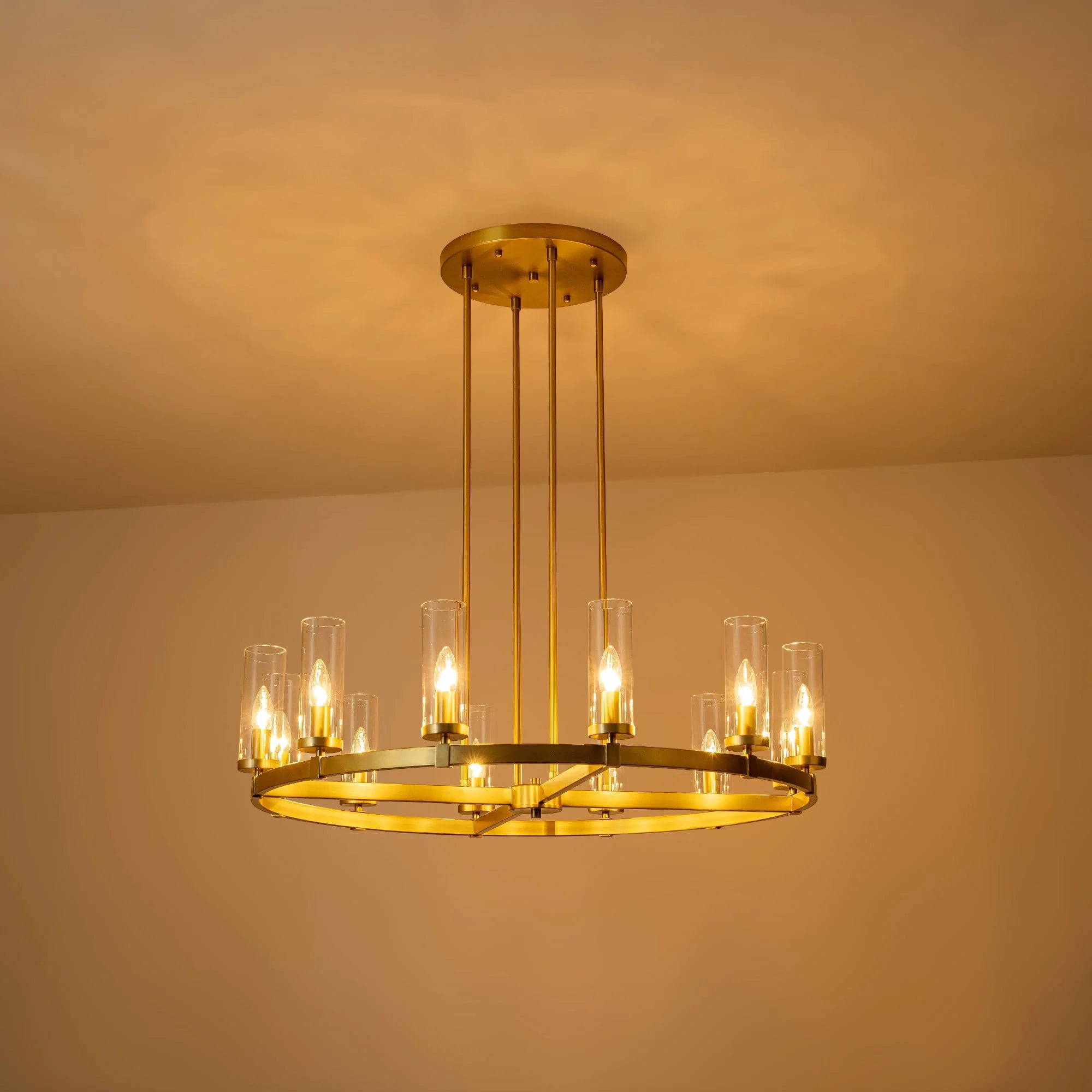 12-Light Dimmable Industrial Chandelier A982578