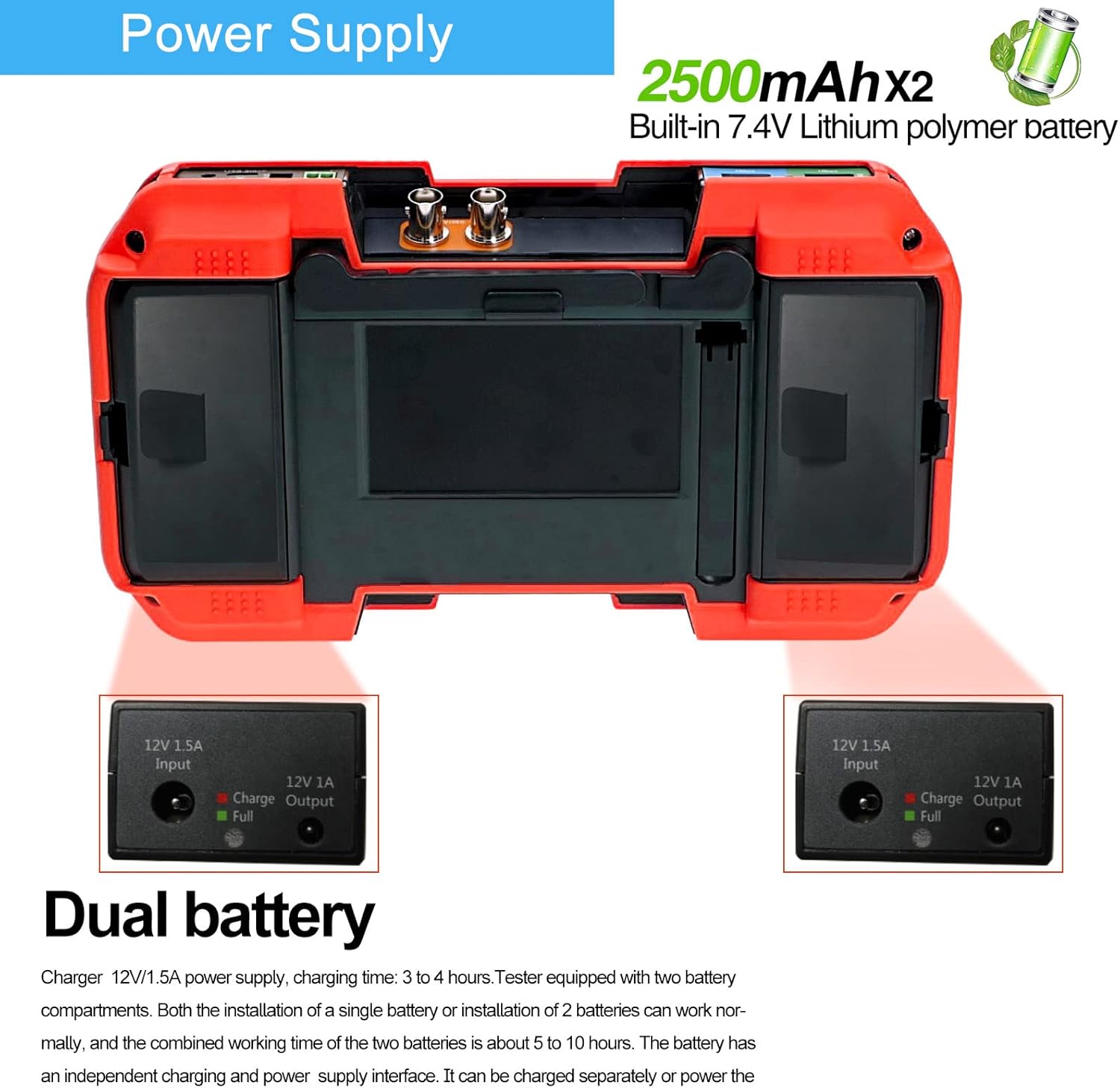 4K 8MP CVI TVI AHD IP Camera Tester 7inch TFT Touch Screen G332