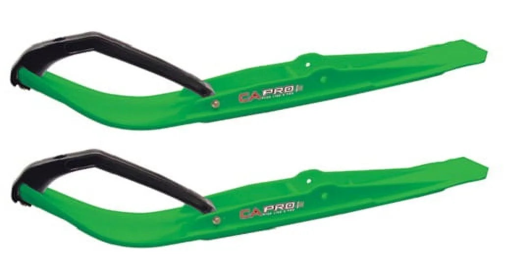 Green Razor Snowmobile Skis with Shaper Bars Complete Kit C554243