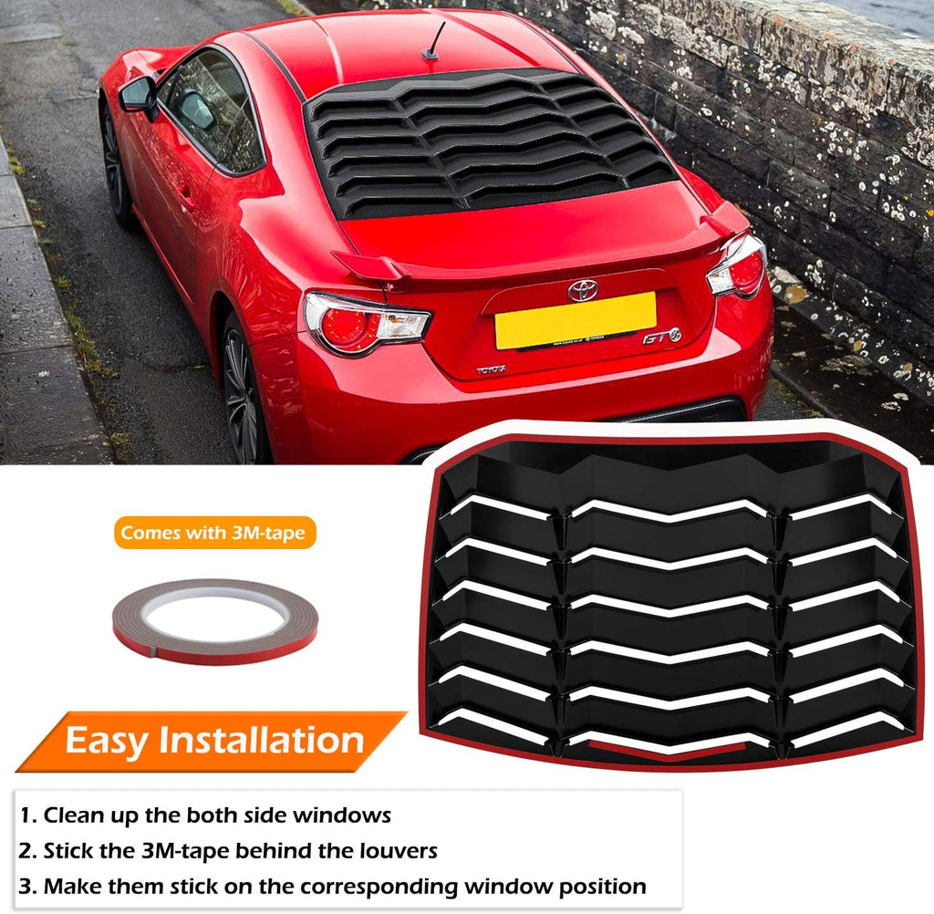 Rear Window Louver ABS Matte Black W169