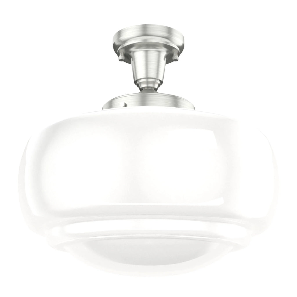 16 inch Cased White Glass Pendant Ceiling Light J4330