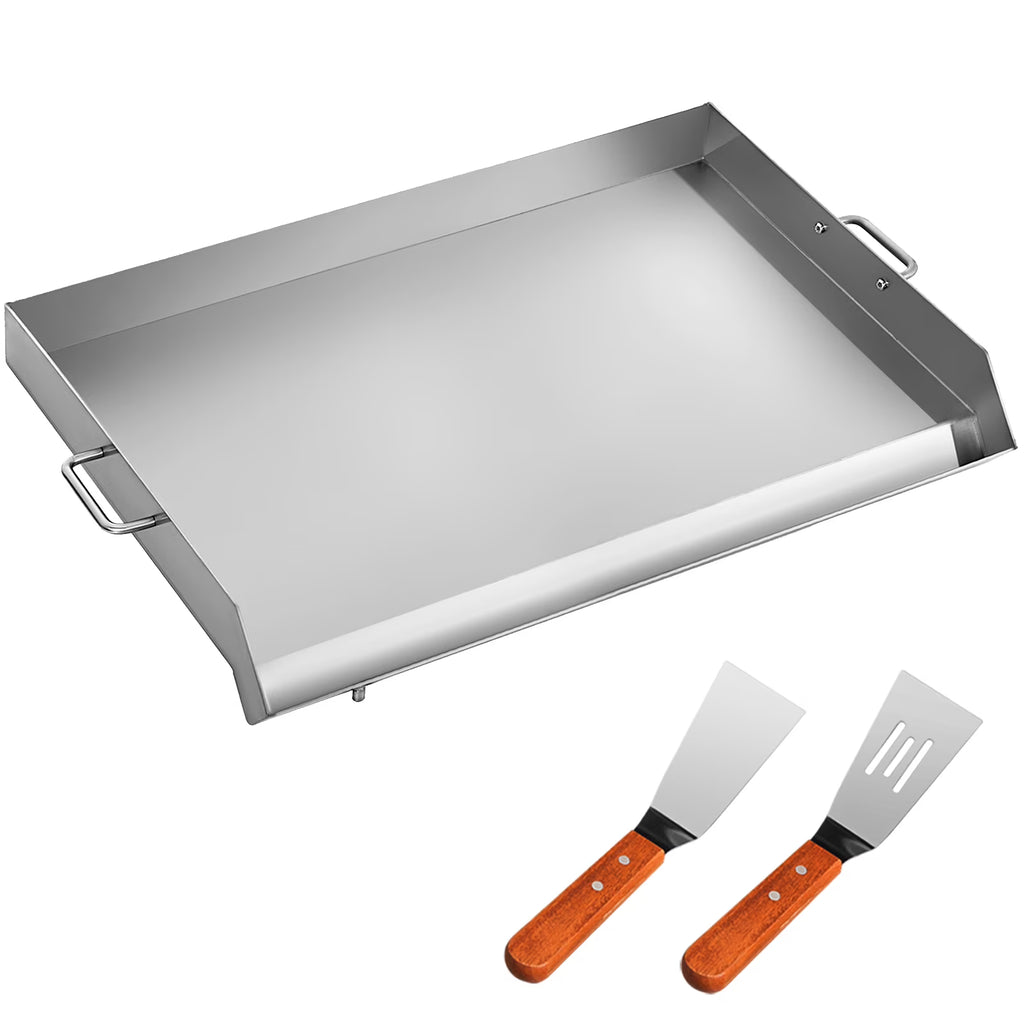 Stainless Steel Flat Top Griddle 32" X 17" with 2 Handles D937