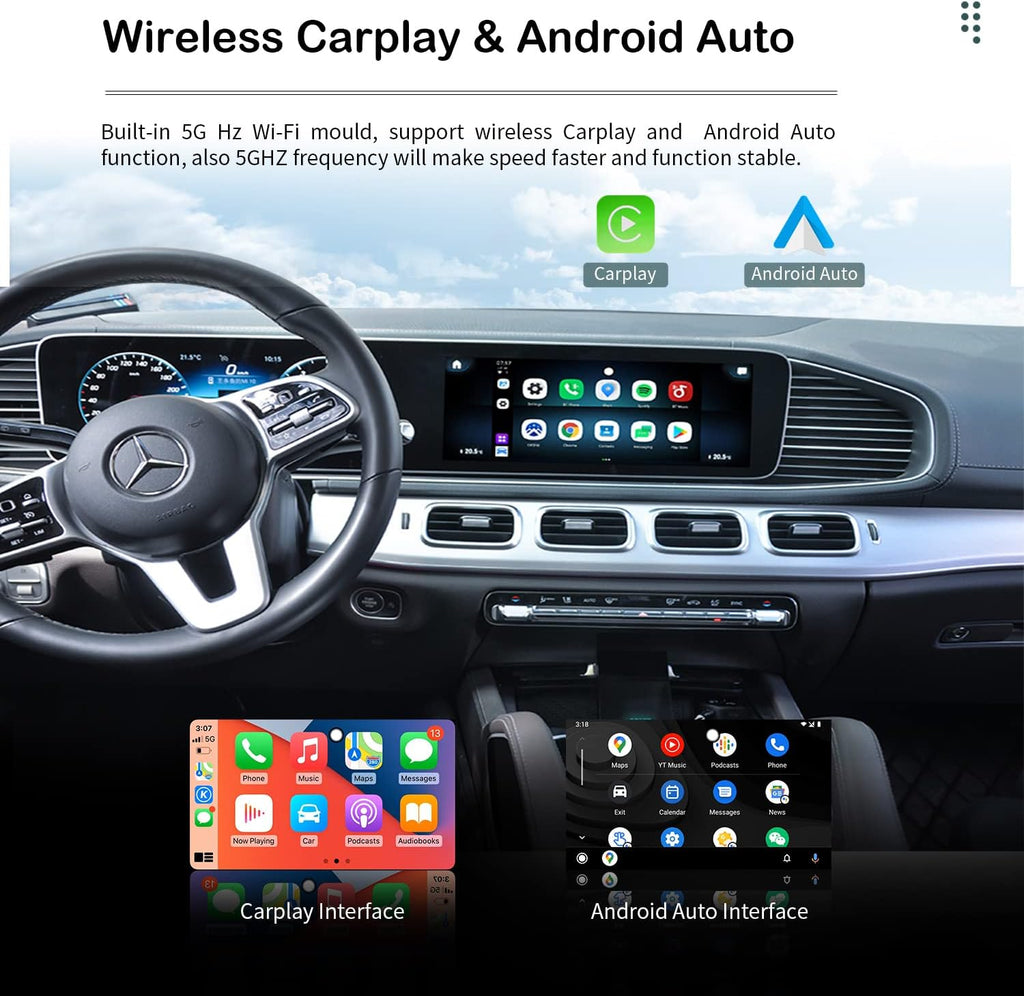 Wireless CarPlay Adapter with 4G Cellular, 8-core, 4G+64G U9391