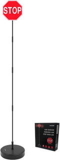 LED Stop Sign for Garage Parking Assist (2 Pack) - Large 7" Sign, Bright Red LEDs, Adjustable Height (Up to 54") U473