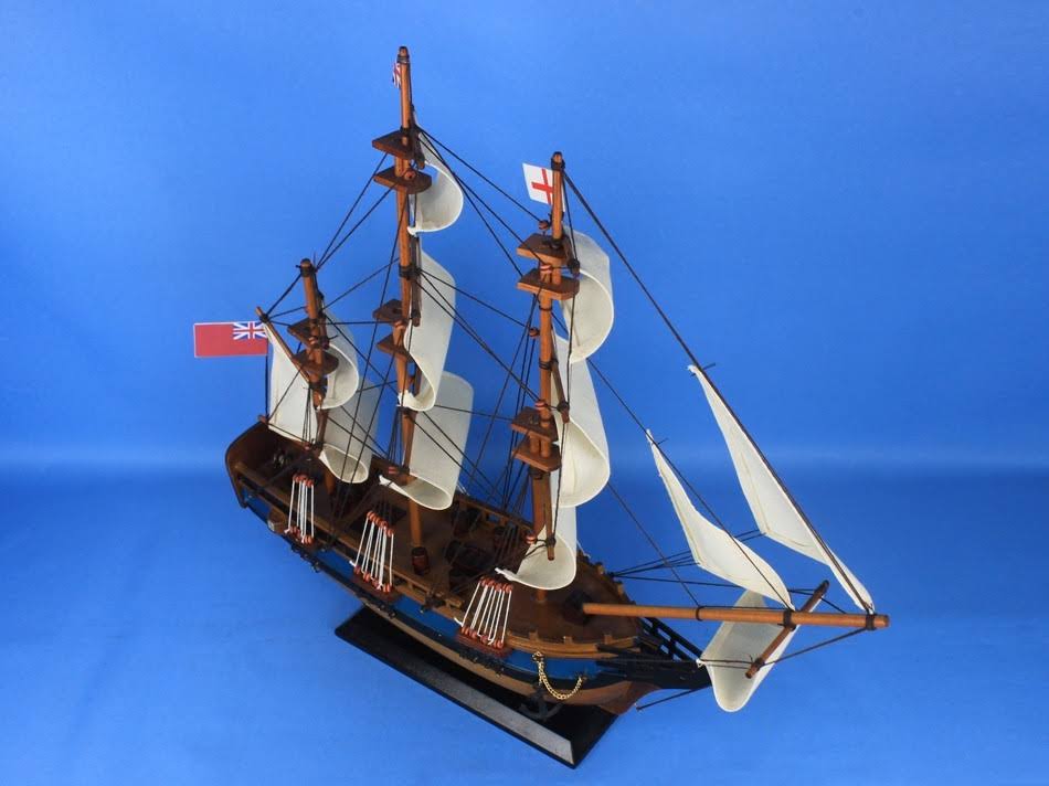 Wooden HMS Bounty Tall Model Ship E922728