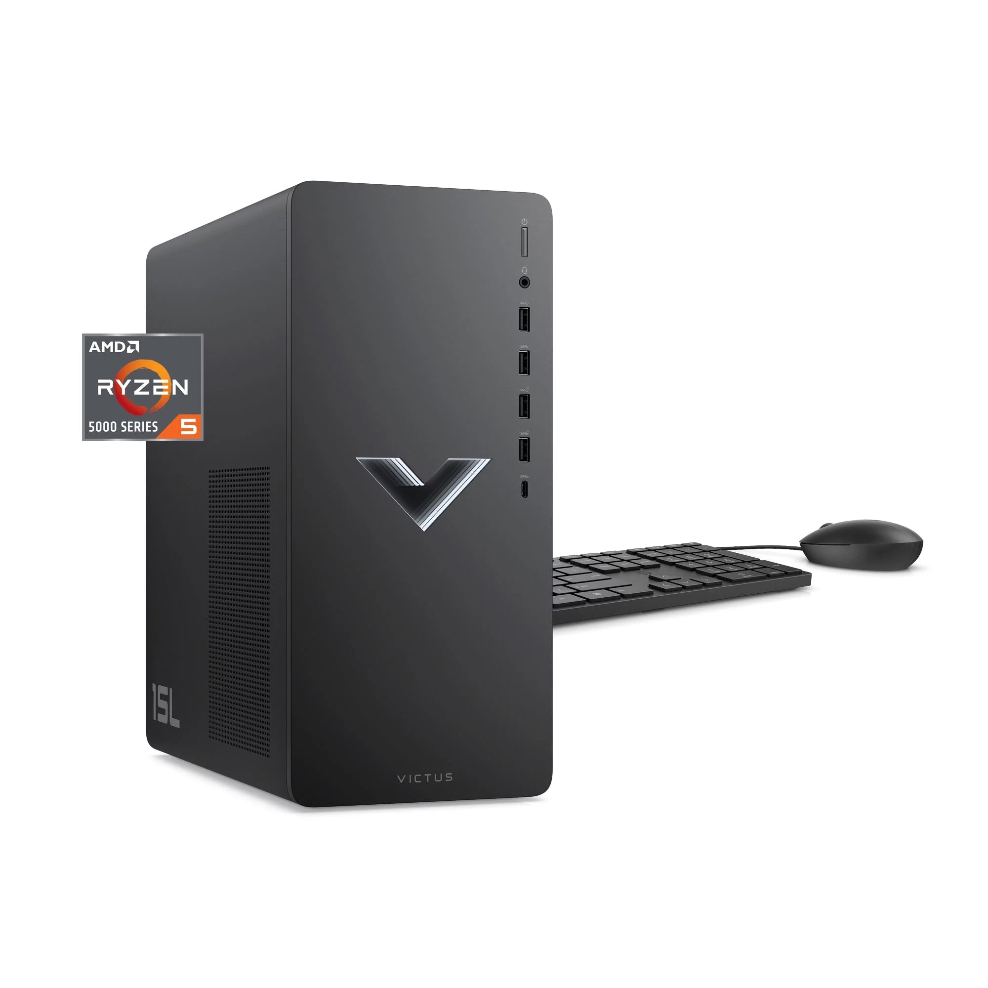 Mica Silver Gaming Desktop PC, AMD Ryzen 5 5600G, AMD RX6400, 8GB RAM, 512GB SSD L1148