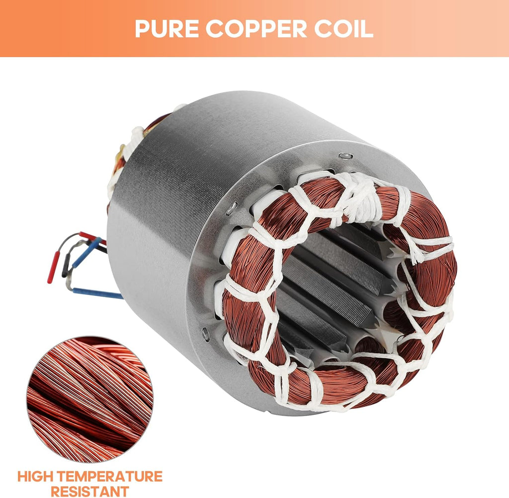 60W Concrete Vibrator Vibration Motor Single Phase AC 110V 3600RPM Aluminum Alloy Case A1393