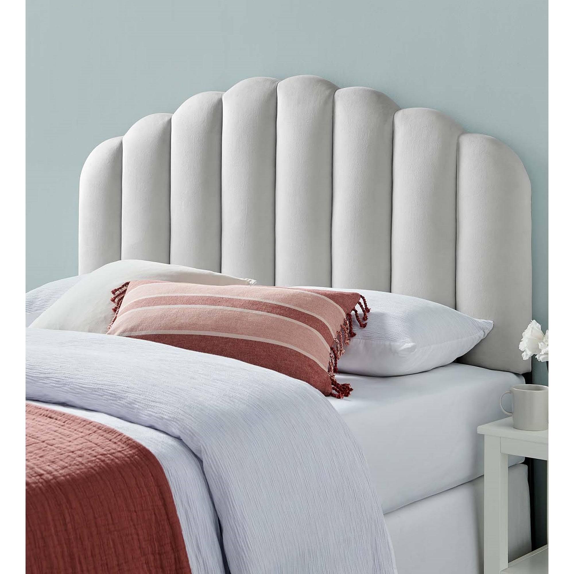 Light Grey Velvet Full/Queen Size Headboard O322